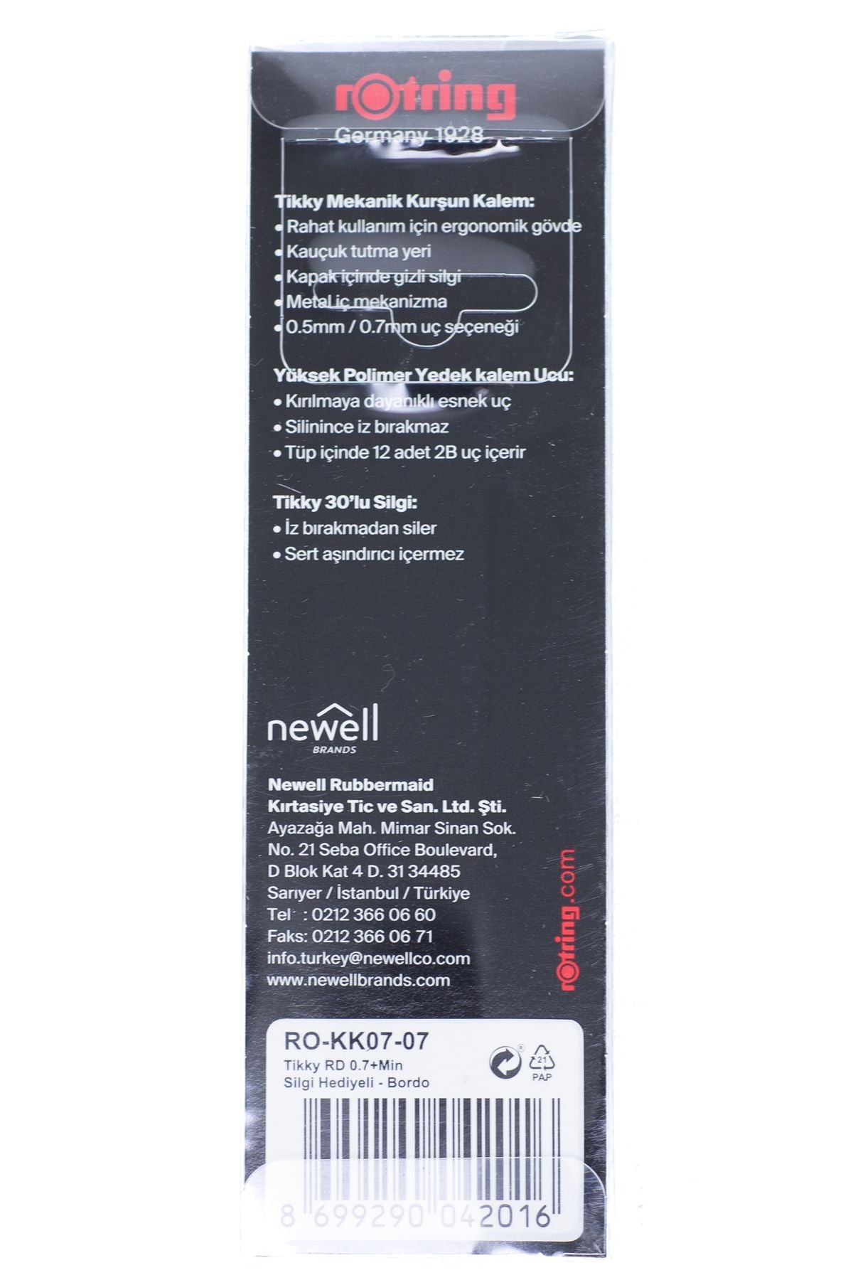 Oppland Kırtasiye Rotring Tikky 2B Uçlu Kalem Orijinal Silgi Hediyeli 0.7 mm Ergonomik Dayanıklı Set